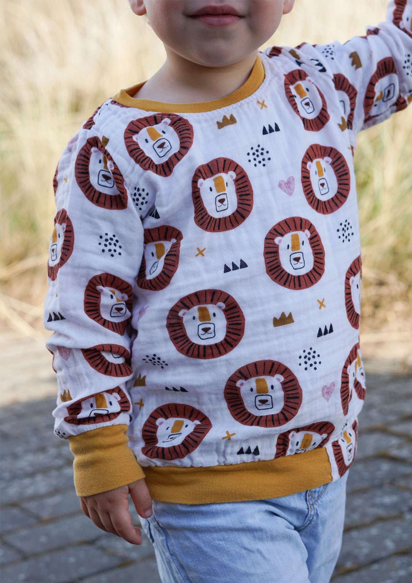 Musselin Babysweater Musling<br>Gr. 56-104<br>Schnittmuster Zweitbild