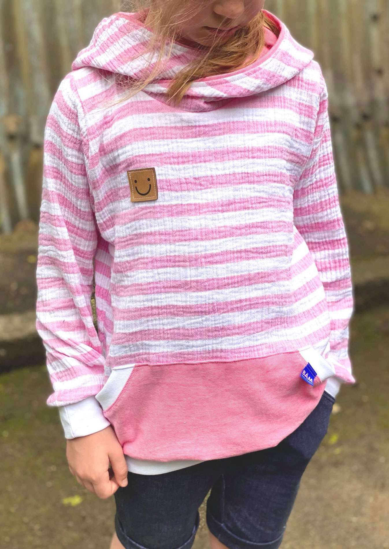 Musselin Hoodie/Sweater Musling Gr. 86-170 Schnittmuster Zweitbild