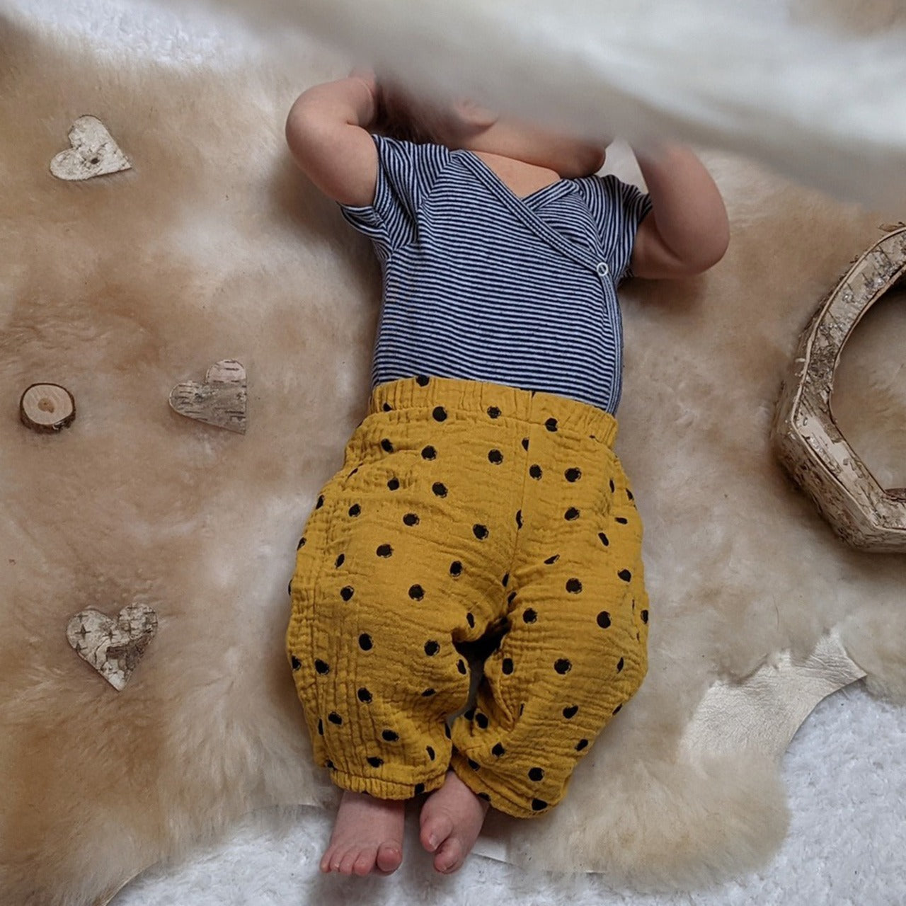 Musselin Hose Strandmusling Gr. 56-68