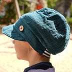 Snyggli-Schnittmuster-Musselin-Mütze-Sommerhue-Kinder-Babys-Größe-Damen-Herren-Teens-Nähanleitung