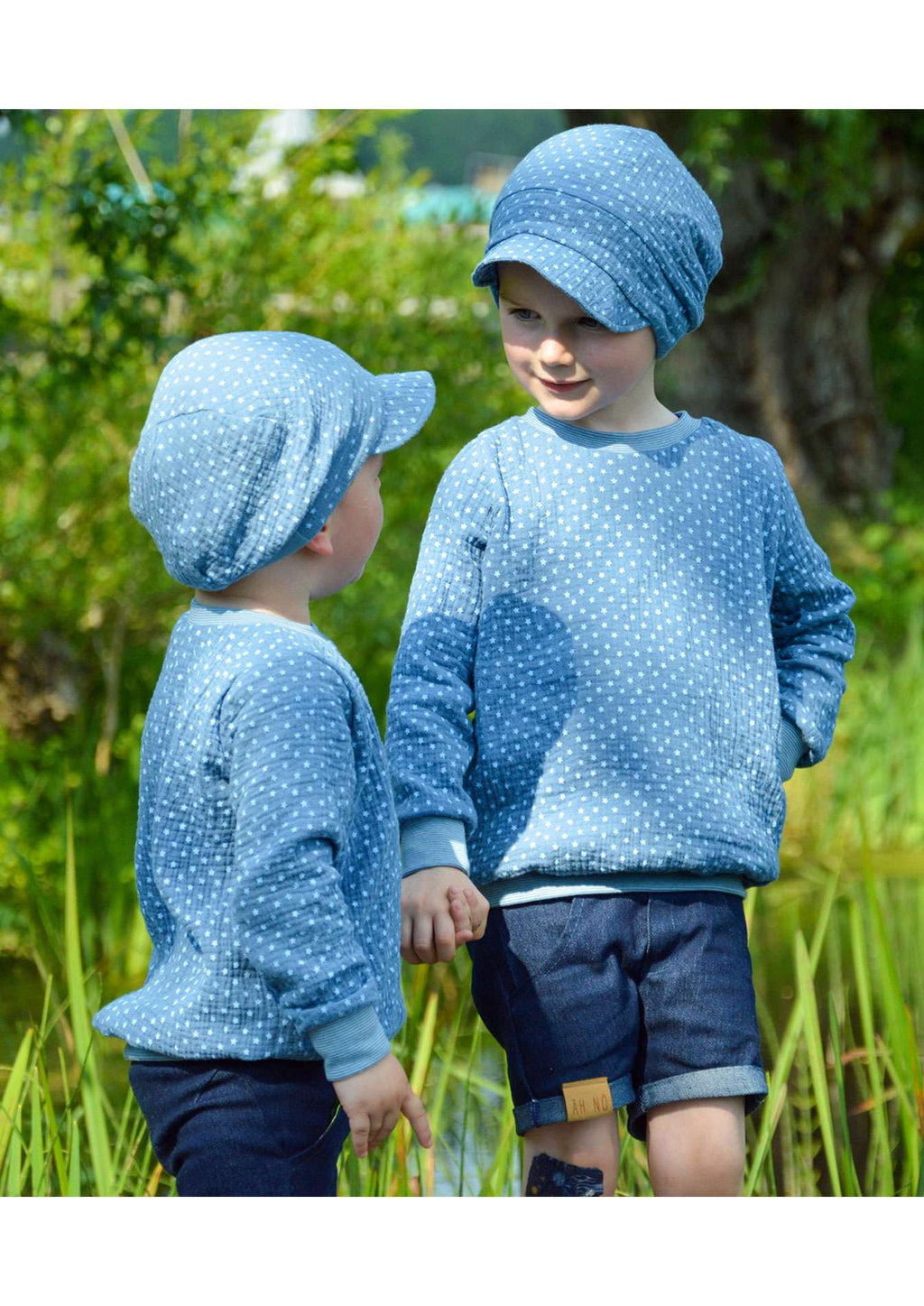 Snyggli-Schnittmuster-Musselin-Naehanleitung-Babysweater-Musling-Geschwister