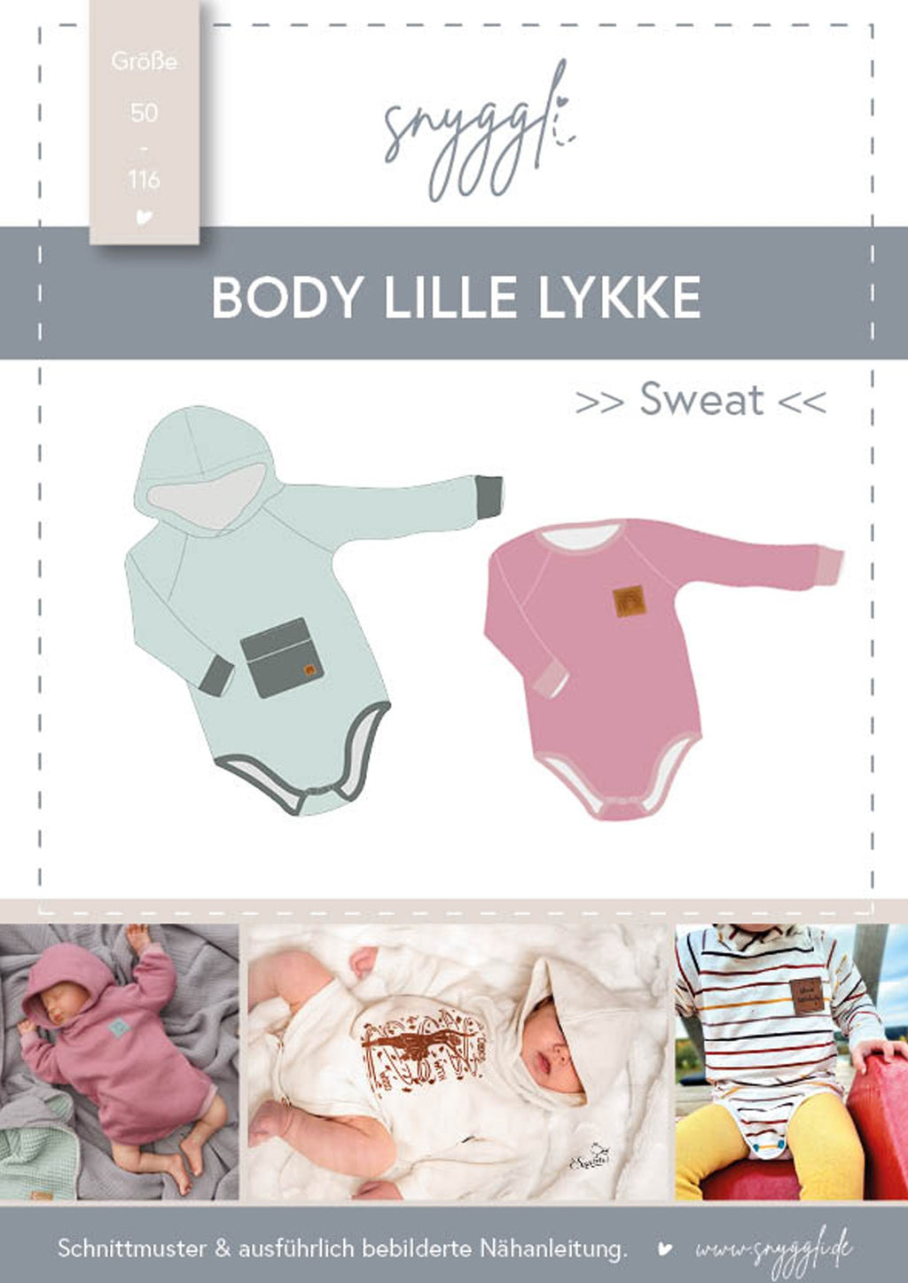 Snyggli-Schnittmuster-Sweat-Body-Lille-Lykke-Babys-Kinder-Newsborn-Gr-Nähanleitung-Ebook-cover