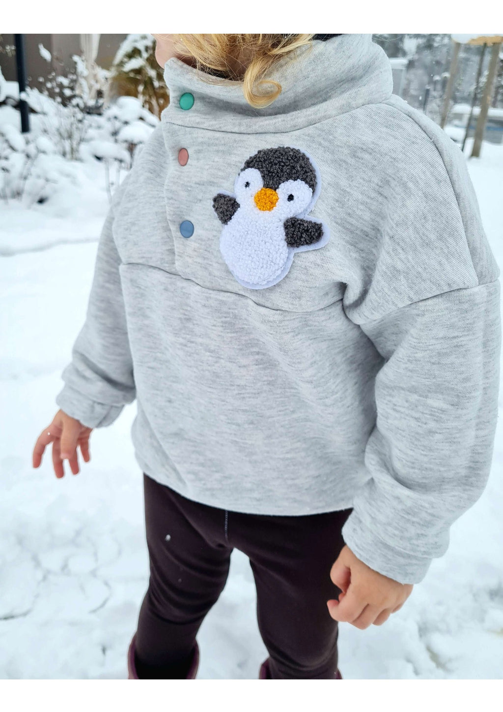 Snyggli-Schnittmuster-Troyer-Hej-Hjemme-Sweat-Fleece-Teddy-Babys-Kinder-Jungs-Mädchen-Teens-Gr-56-122-sweat-grau