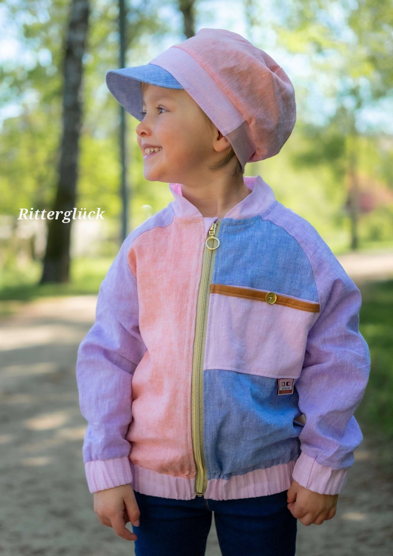 Snyggli-Schnittmuster-collegejacke-helt-mig-babys-kinder-teens-junge-mädchen-nähanleitung-ebook-größe-56-170-leinen-mütze-sommerhue-