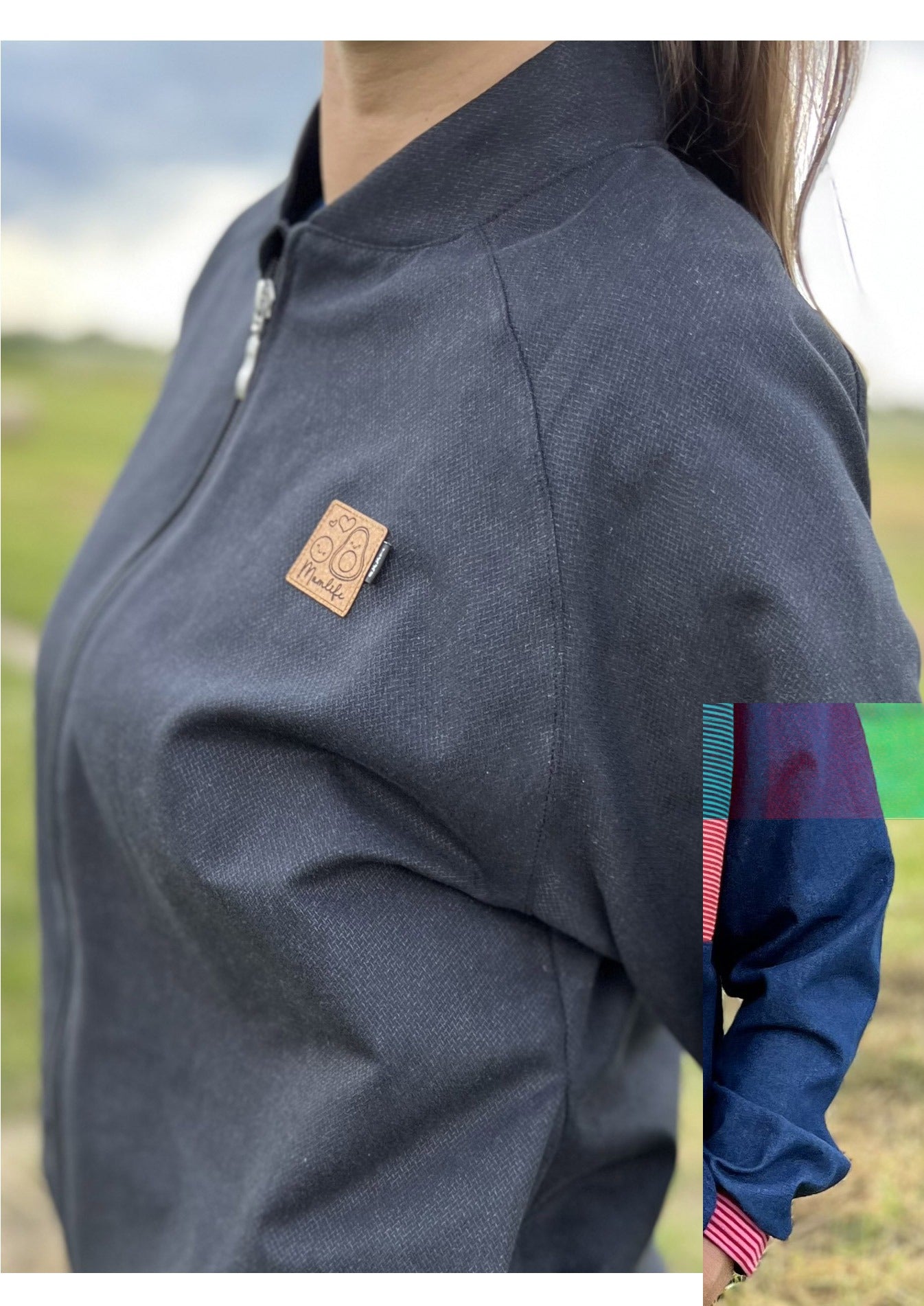 Snyggli-Schnittmuster-collegejacke-helt-mig-damen-nähanleitung-ebook-größe-32-50-grau