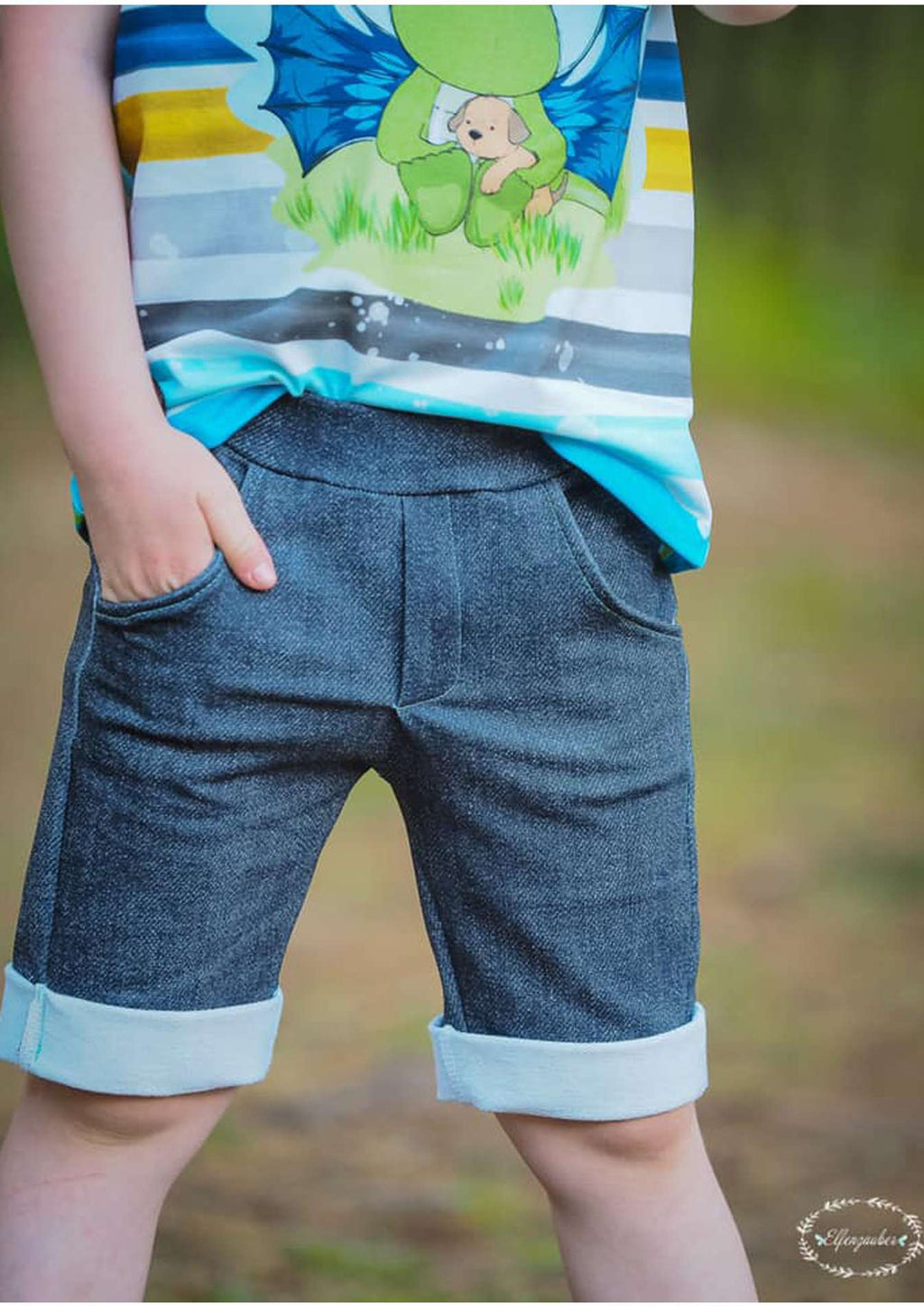 Snyggli Schnittmuster kurze Hose Shorts Solbad Dino