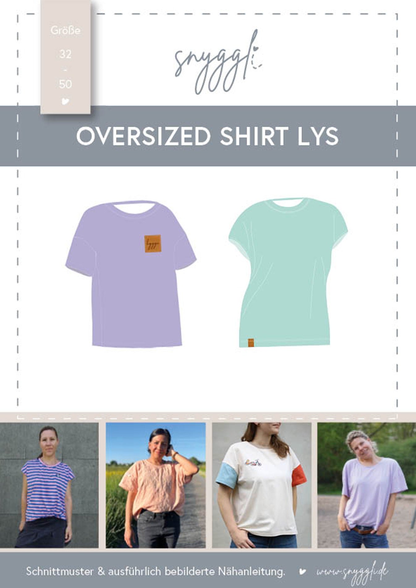 Snyggli-Schnittmuster-oversized-shirt-lys-damen-nähen-tshirt-größe-32-50-pattern-sewing-women-cover