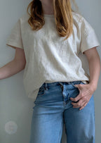 Snyggli-Schnittmuster-oversized-shirt-lys-damen-nähen-tshirt-größe-32-50-pattern-sewing-women-leinen-creme