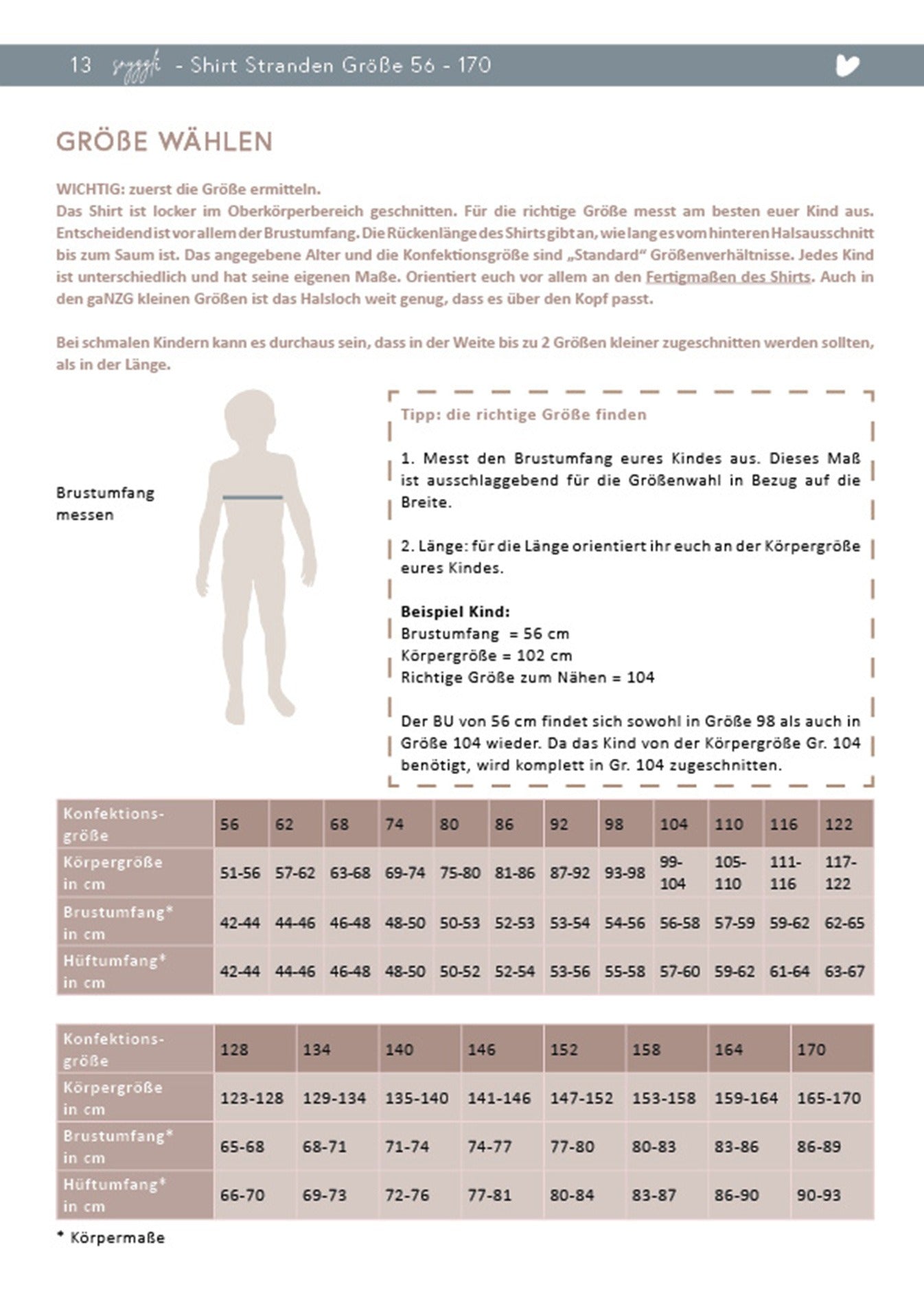 Snyggli-Shirt-Stranden-Jersey-Musselin-Schnittmuster-Ebook-Junge-Mädchen-Babys-Kinder-Gr-56-170-Maßtabelle
