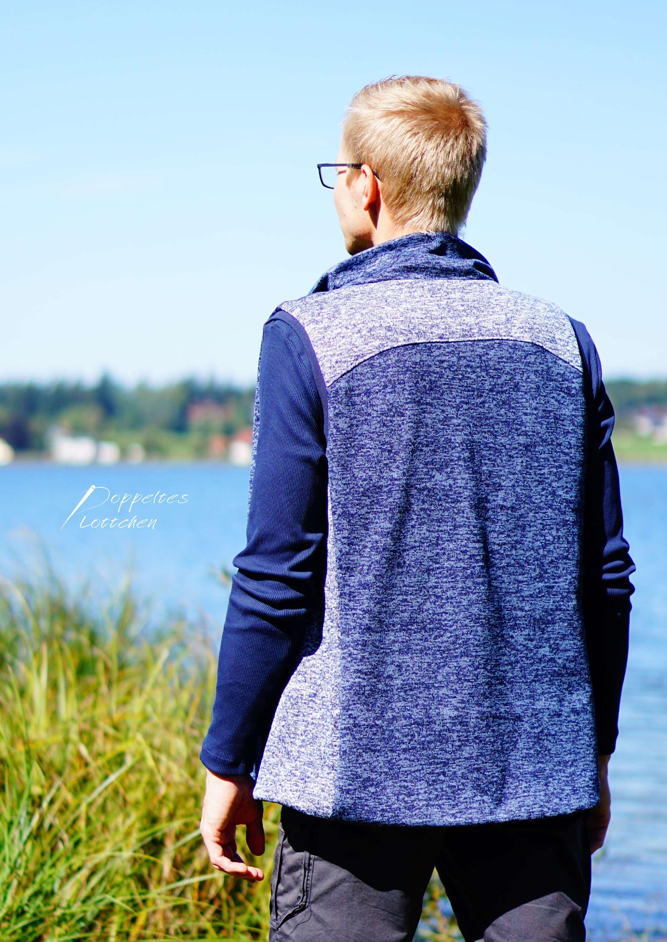 Snyggli-Weste-Livsglad-Herren-Schnittmuster-Männer-Walk-Softshell-Gr-40-60-Detail-blau