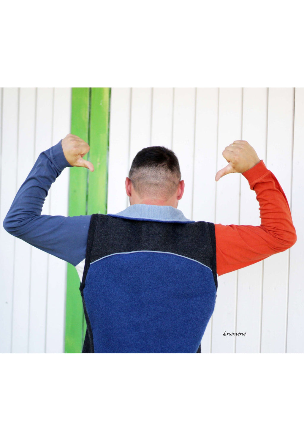 Snyggli-Weste-Livsglad-Herren-Schnittmuster-Männer-Walk-Softshell-Gr-40-60-Rückenteilung