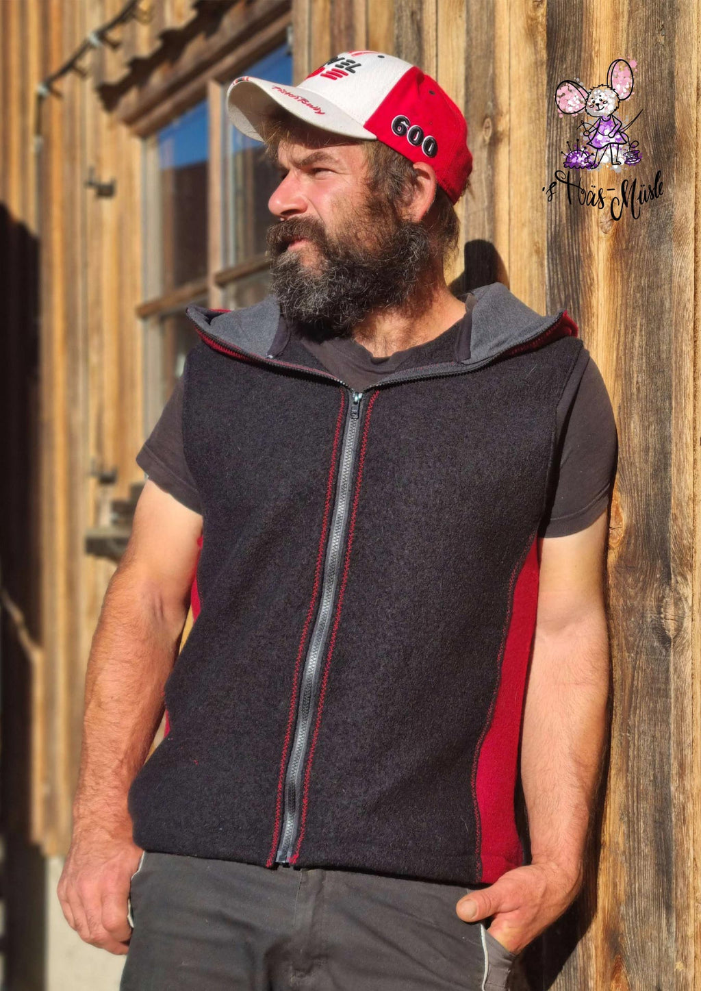 Snyggli-Weste-Livsglad-Herren-Schnittmuster-Männer-Walk-Softshell-Gr-40-60-Walk-alm