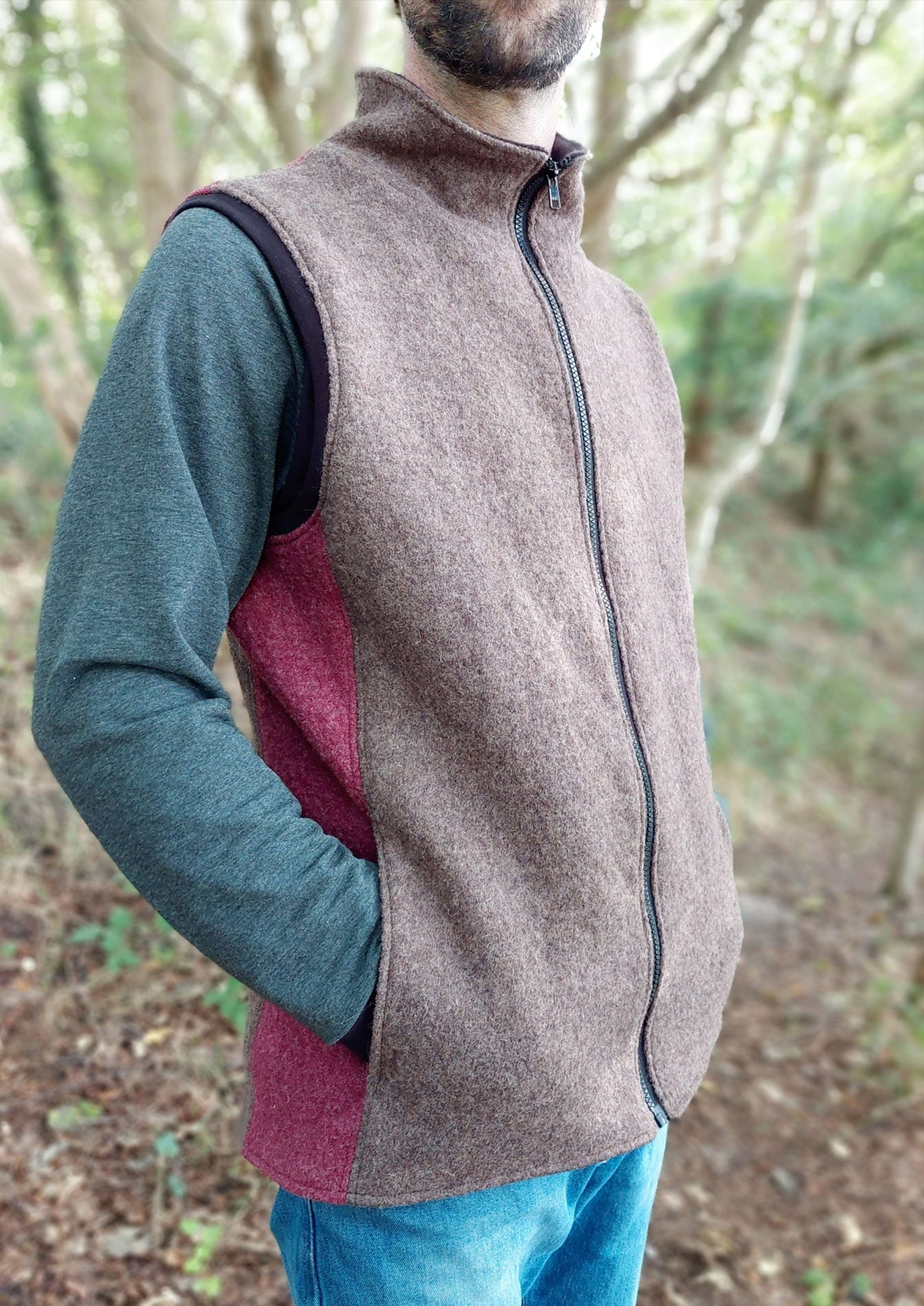 Snyggli-Weste-Livsglad-Herren-Schnittmuster-Männer-Walk-Softshell-Gr-40-60-Walk-nahttaschen