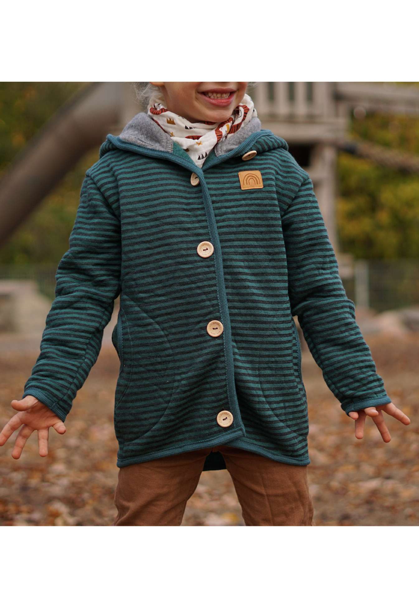 Snyggli-eBook-Jacke-Regnbue-Gr.-128-170-Walk-Schnittnuster-Naehanleitung-Kinder-Wollfleece