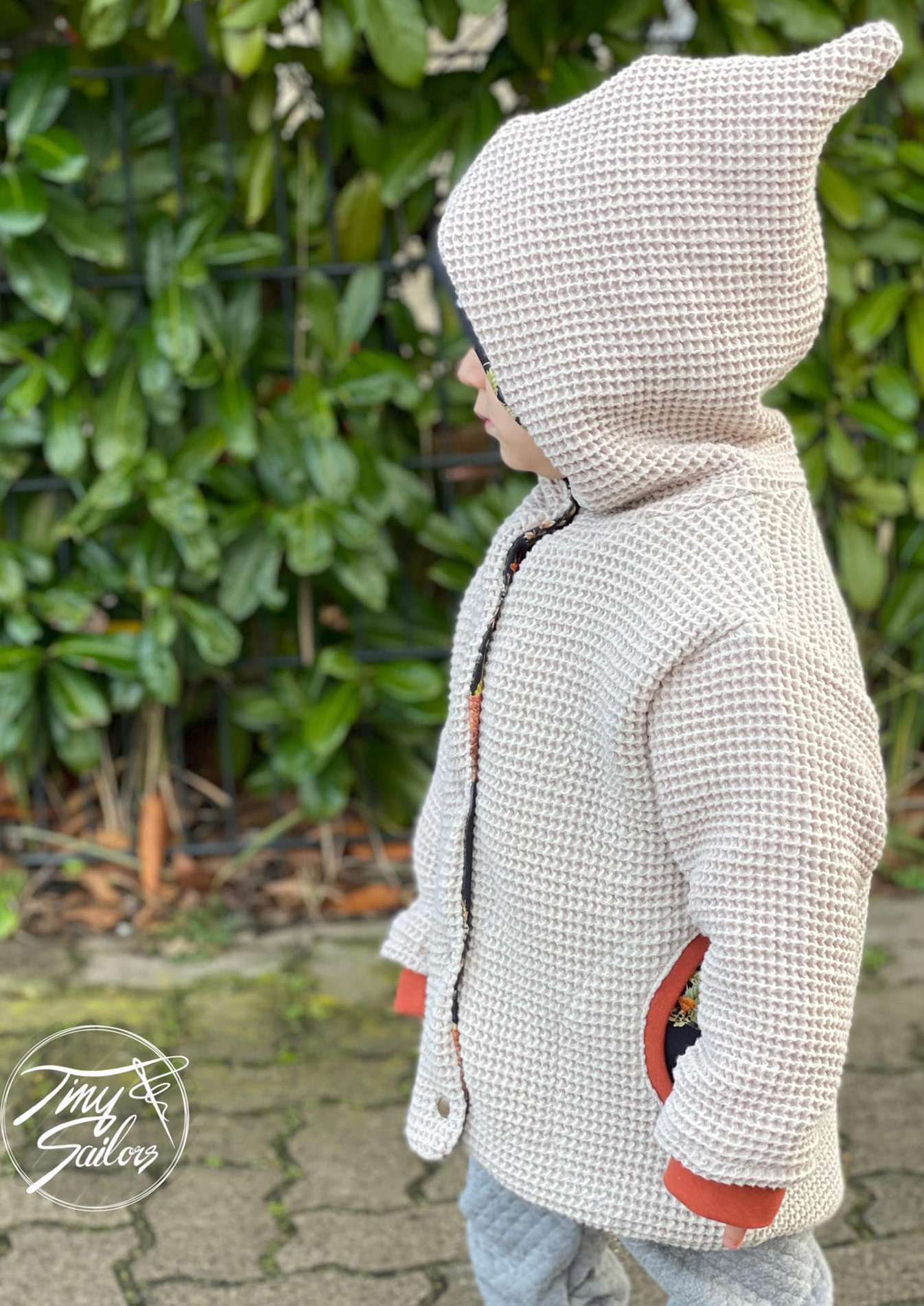 Snyggli-eBook-Jacke-Regnbue-Gr.-56-122-Babys-Kinder-Walk-Schnittmuster-Waffel