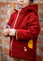 Snyggli-eBook-Jacke-Regnbue-Gr.-56-122-Babys-Kinder-Walk-Schnittmuster-rot