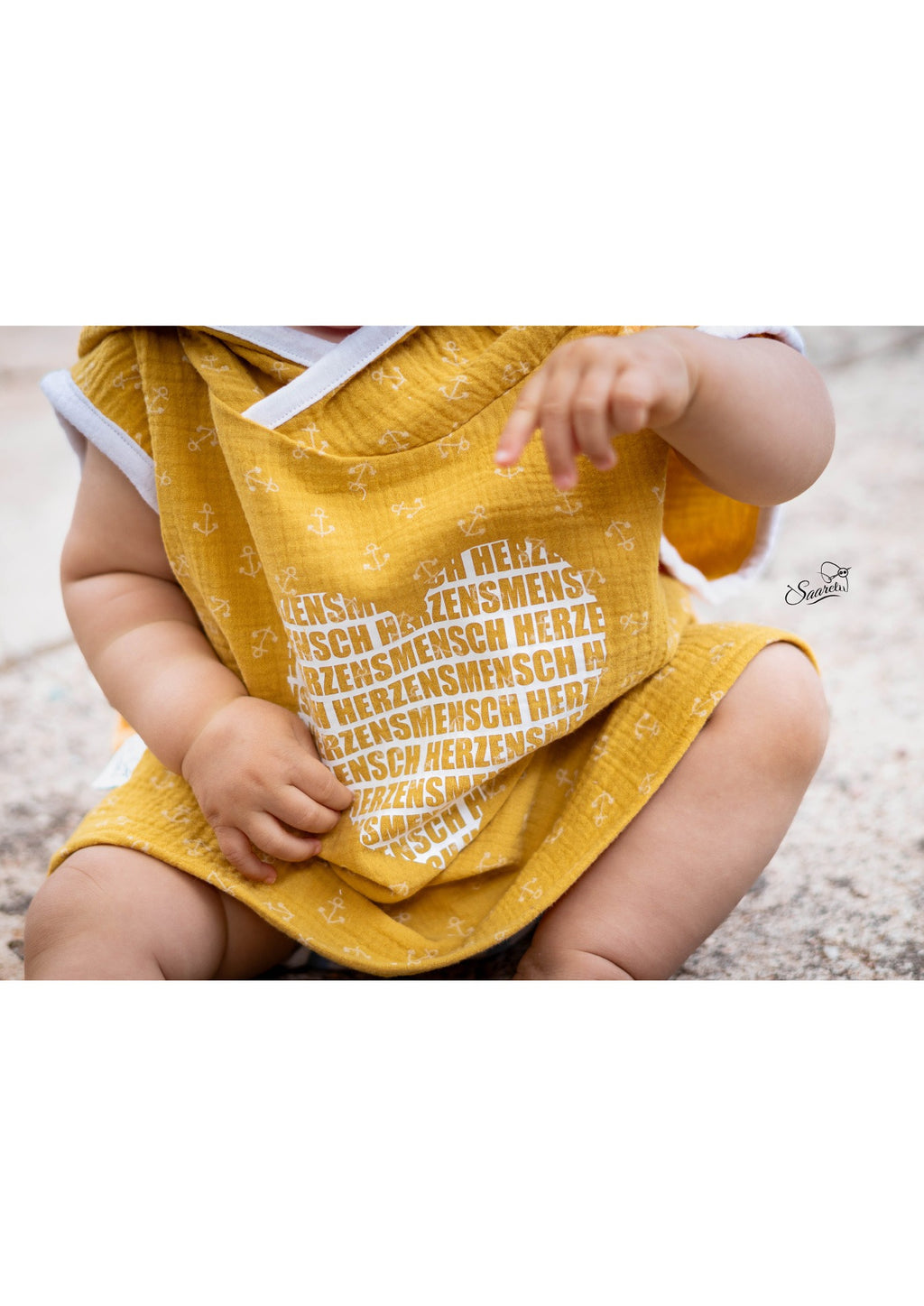 Snyggli_Ebook-Long-Beachhoodie-Poncho-Badeponcho-schwimmen-Sommerurlaub-Meer-Babys-Kinder-Teens-Junge-Mädchen-Gr-62-164-Musselin-Frottee-Anker