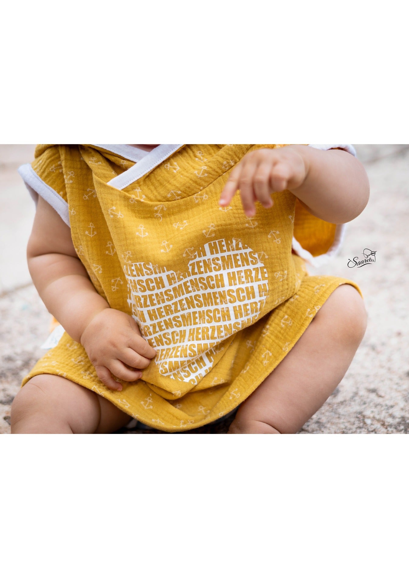Snyggli_Ebook-Long-Beachhoodie-Poncho-Badeponcho-schwimmen-Sommerurlaub-Meer-Babys-Kinder-Teens-Junge-Mädchen-Gr-62-164-Musselin-Frottee-Anker