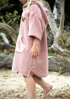 Snyggli_Ebook-Long-Beachhoodie-Poncho-Badeponcho-schwimmen-Sommerurlaub-Meer-Babys-Kinder-Teens-Junge-Mädchen-Gr-62-164-Musselin-Frottee-Waffel
