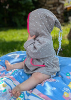 Snyggli_Ebook-Long-Beachhoodie-Poncho-Badeponcho-schwimmen-Sommerurlaub-Meer-Babys-Kinder-Teens-Junge-Mädchen-Gr-62-164-Musselin-Frottee-sterne