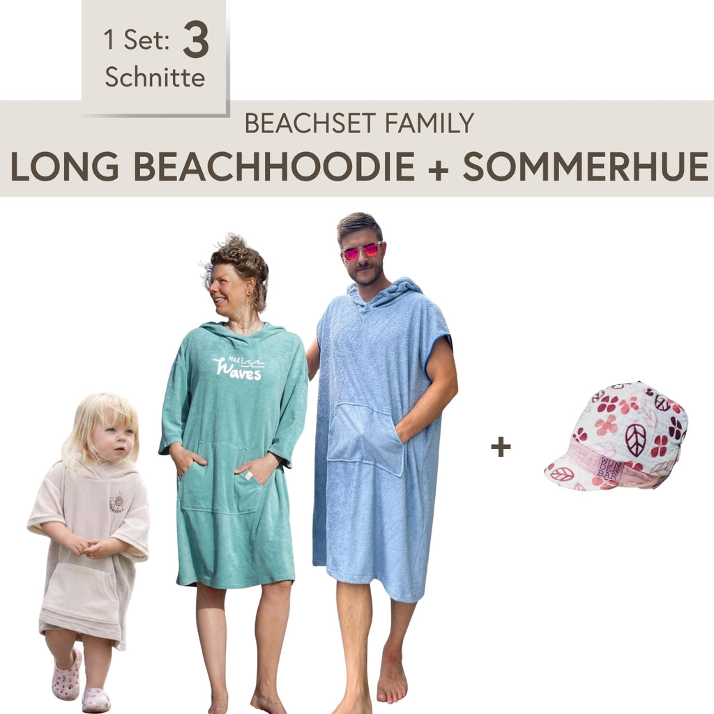 Beachset Family Long Beachhoodie + Sommerhue | 1 Set: 3 Schnitte