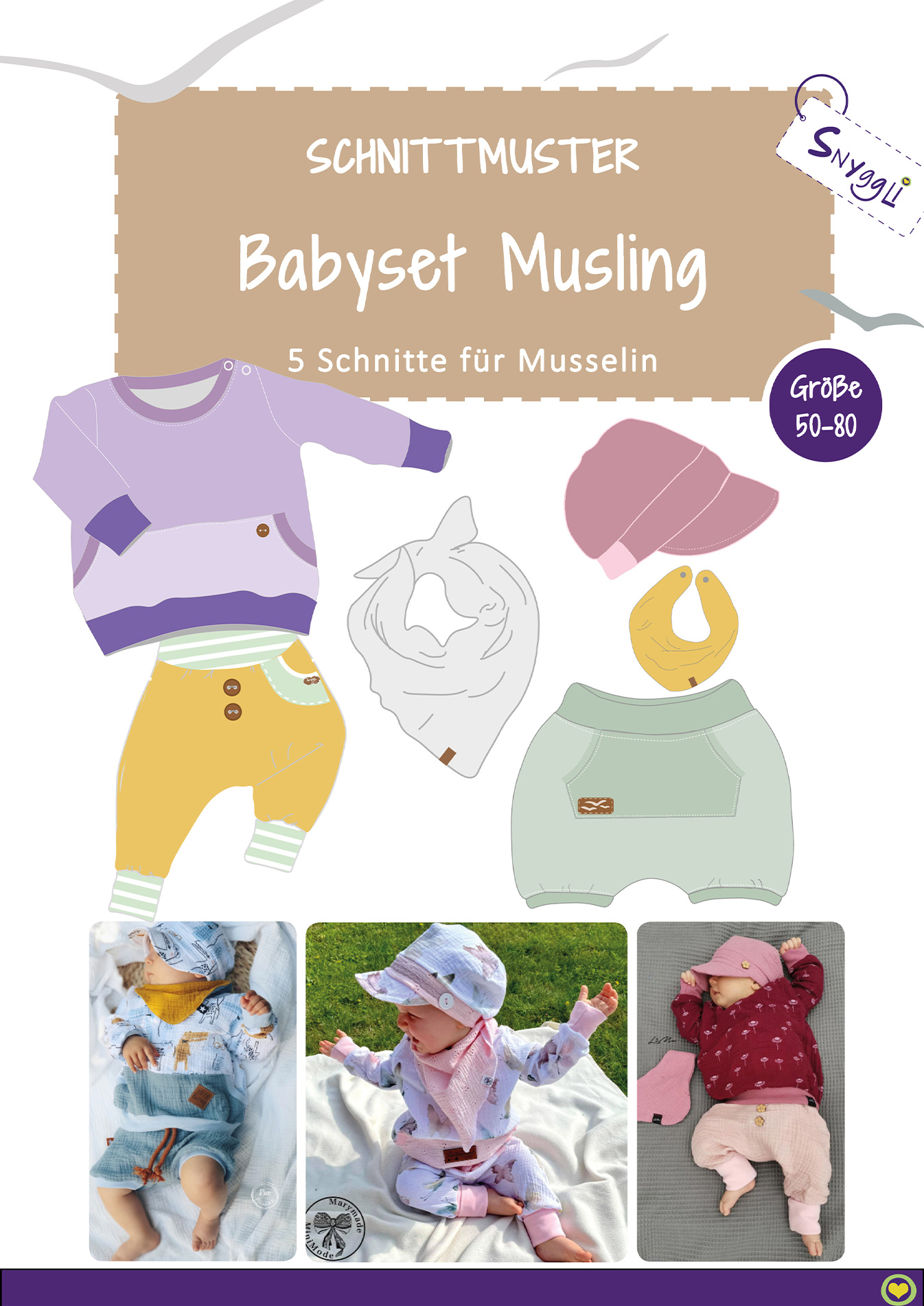Babyset-Musling-Musselin-Schnittmuster-Baby-Newborn-Nähanleitung_Cover